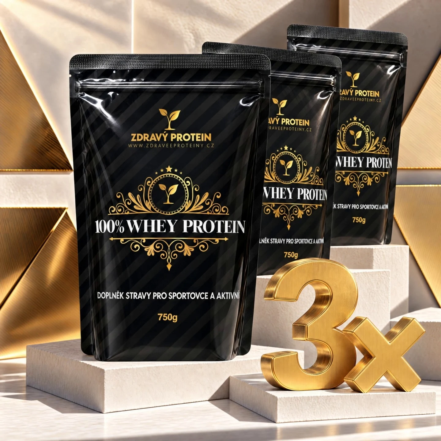 Mega ponuka 2+1: 100% Whey Protein 750g